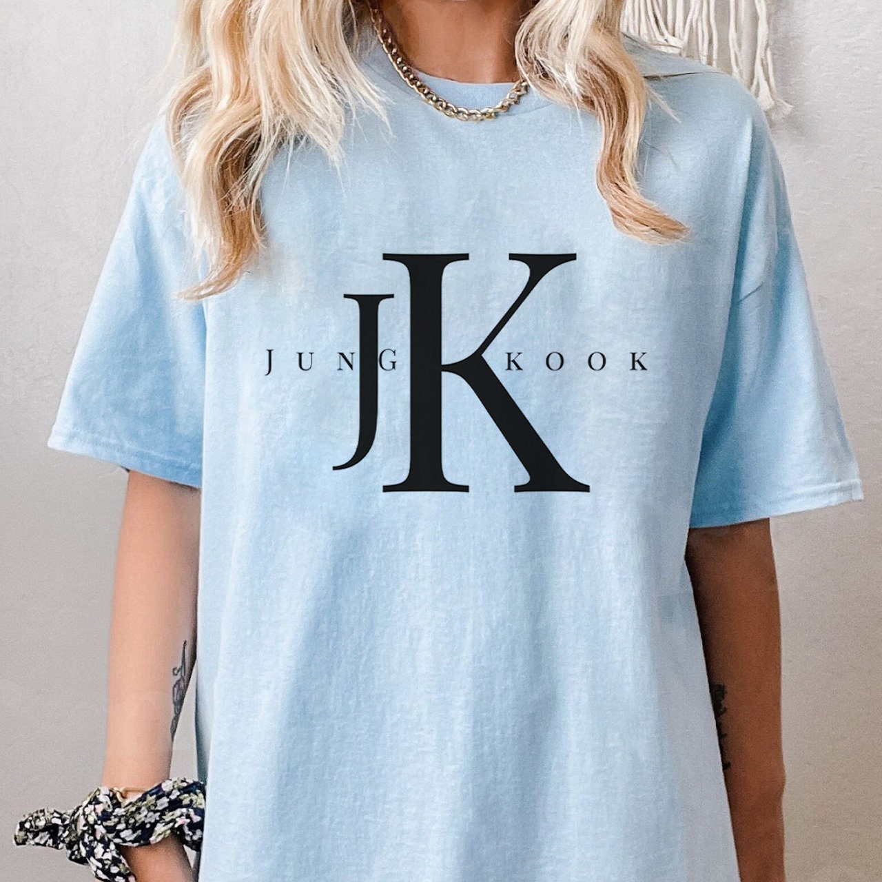 BTS Jungkook JK Print T-shirt