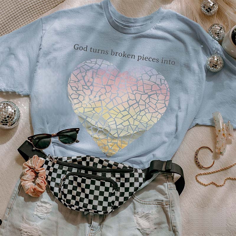 Trendy Faith Faith Based Heart T-shirt