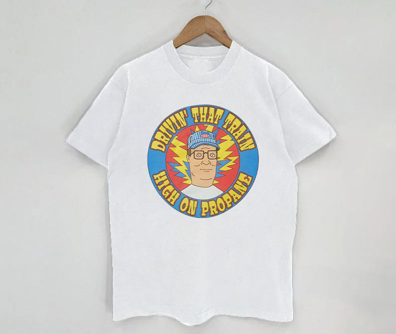 Hank Hill / High On Propane Casey Jones tee shirt – Grateful Dead inspired