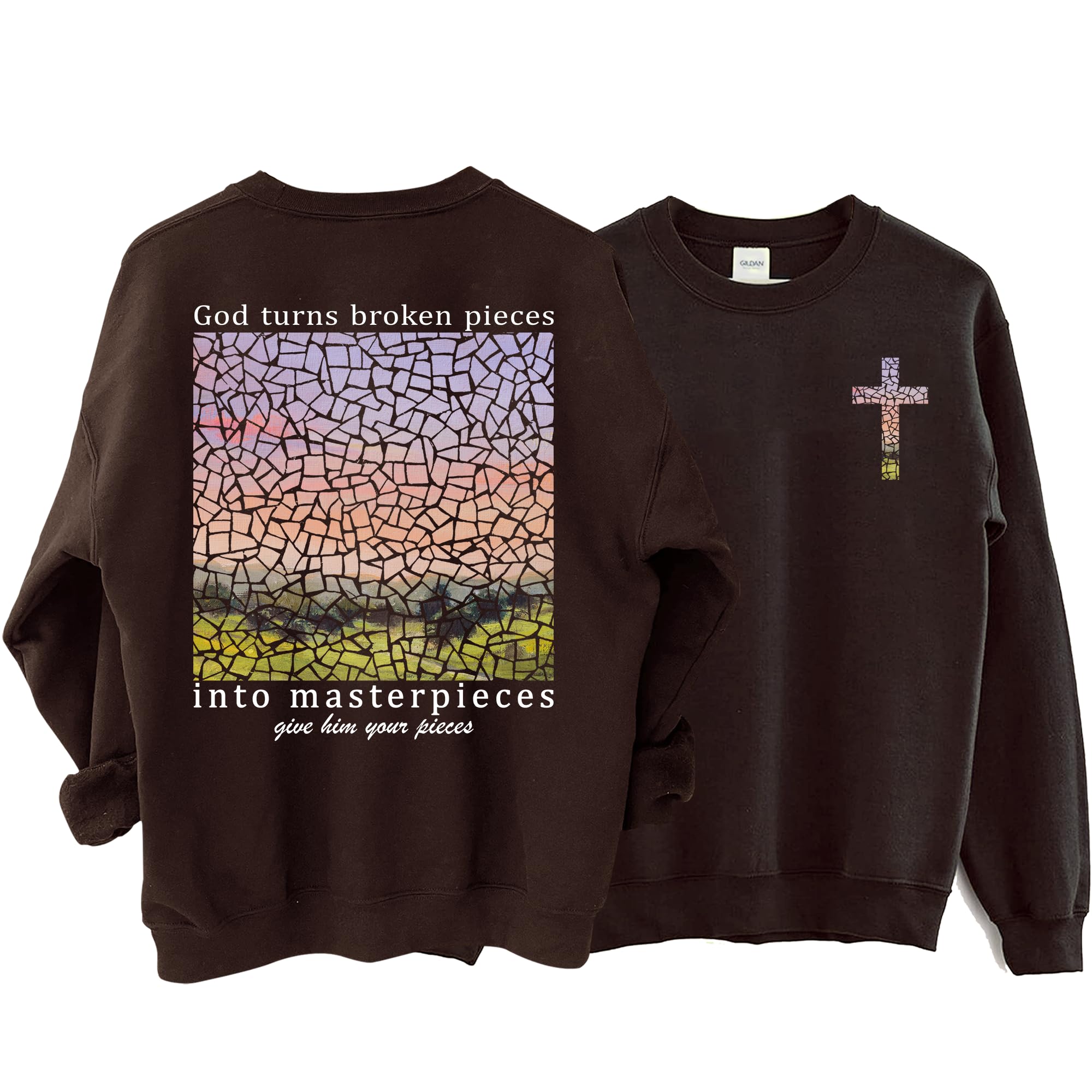 Bible Verse 2 Sided Print Sweatshirt