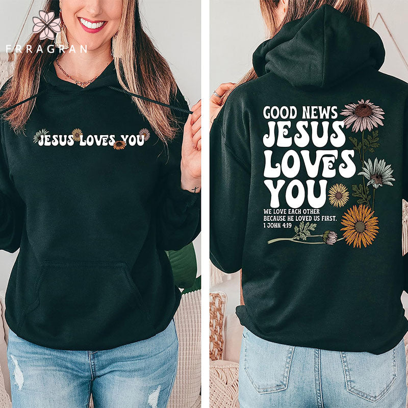 Faith Floral Print Hoodie