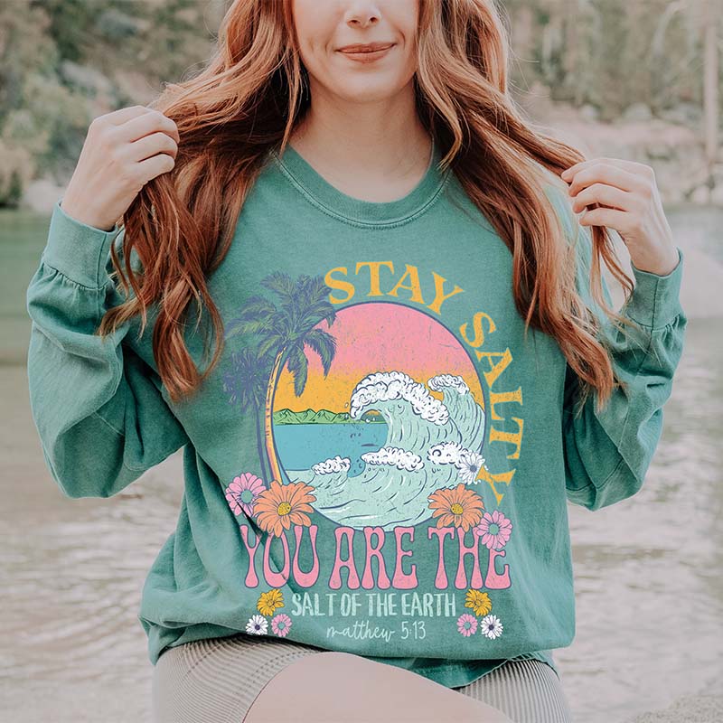 Stay Salty Bible Verse Faith Sweatshirt