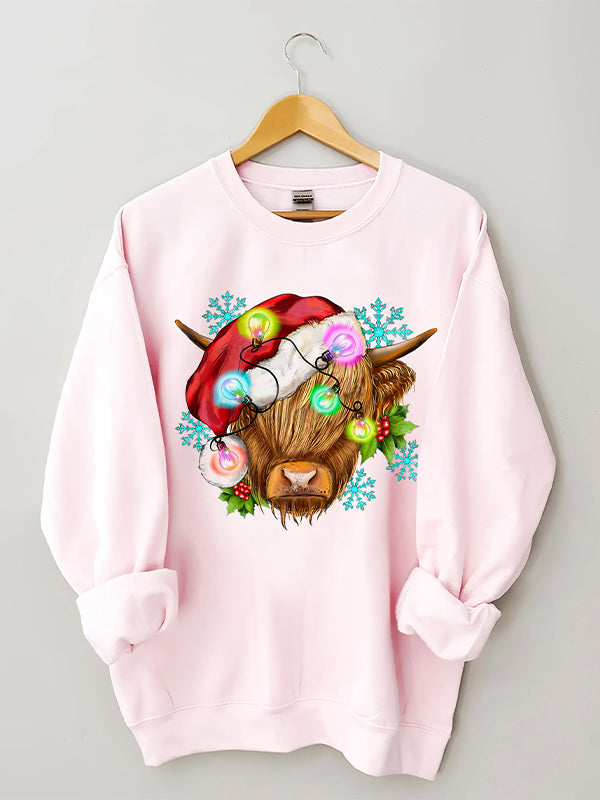 Christmas Highland Cow Sweatshirt