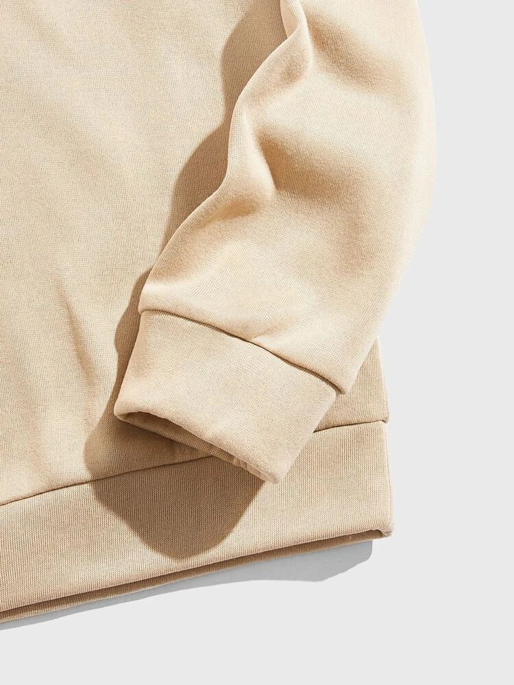 Slogan & Cartoon Graphic Hoodie