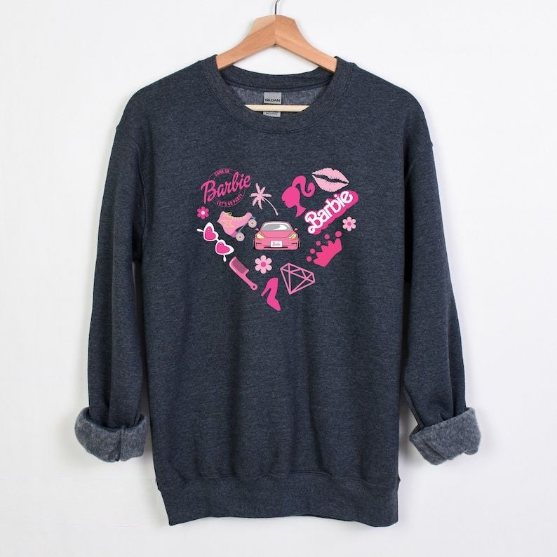 Come On Let's Go Party Heart Print Sweatshirt