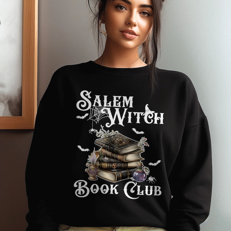 Salem Witch Book Club Halloween Sweatshirt