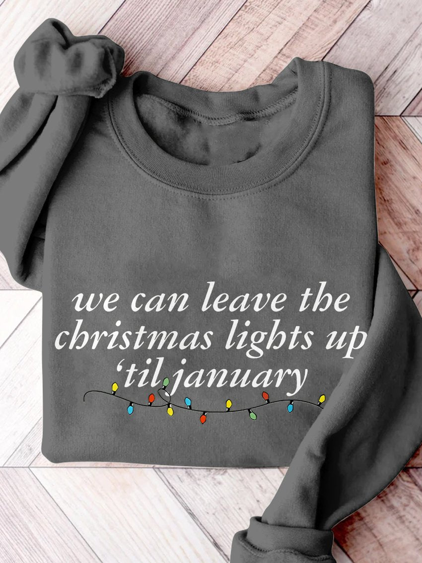 Christmas Letter Print Casual Sweatshirt