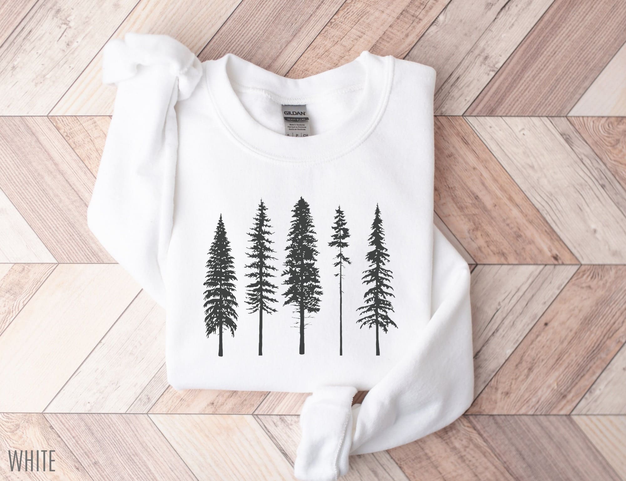 Pine Tree Print Sweatshirt