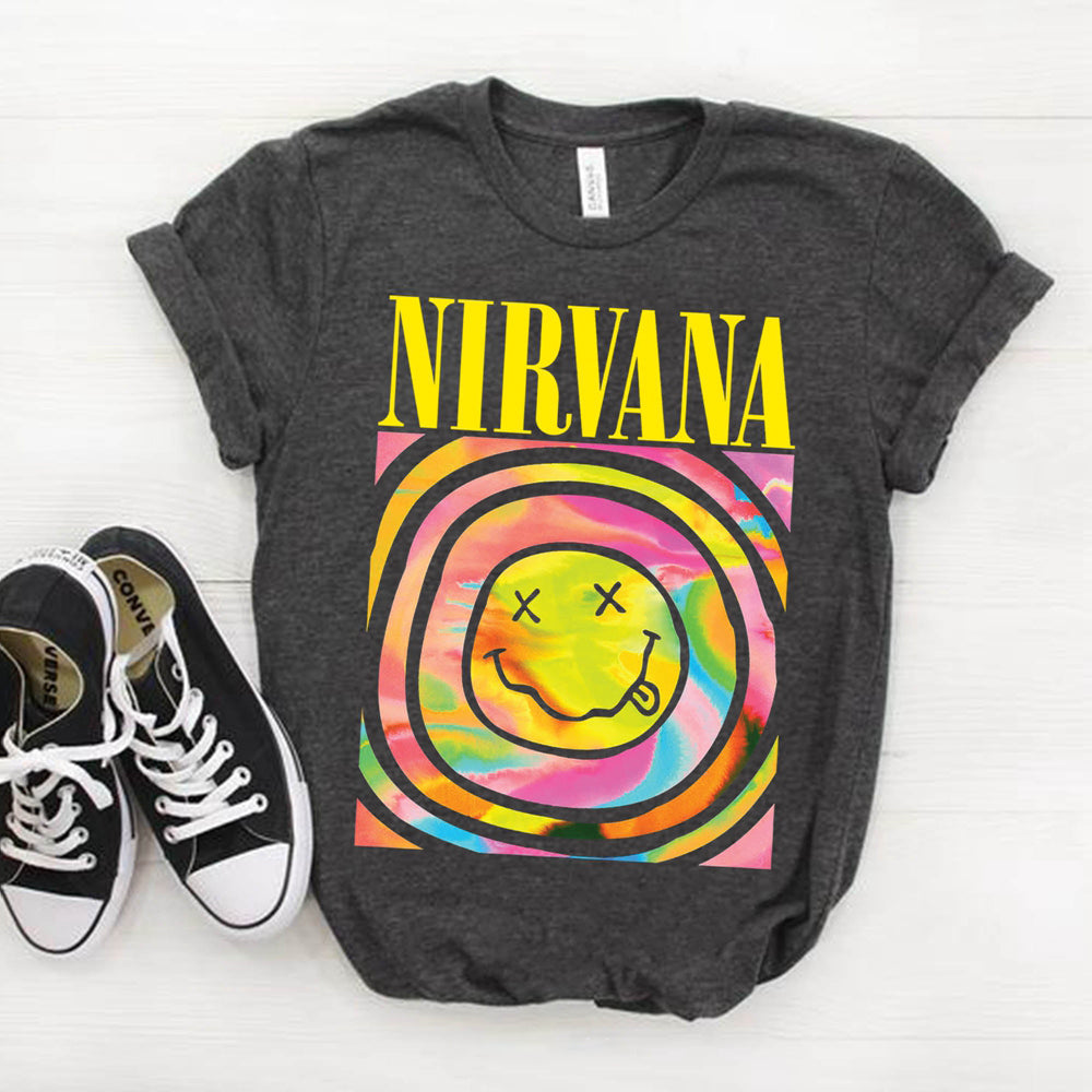 Nirvana Smiley Face T Shirt