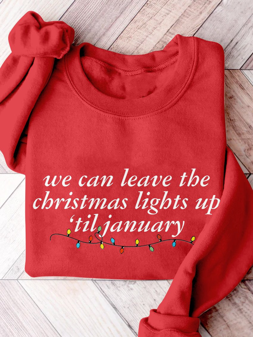 Christmas Letter Print Casual Sweatshirt