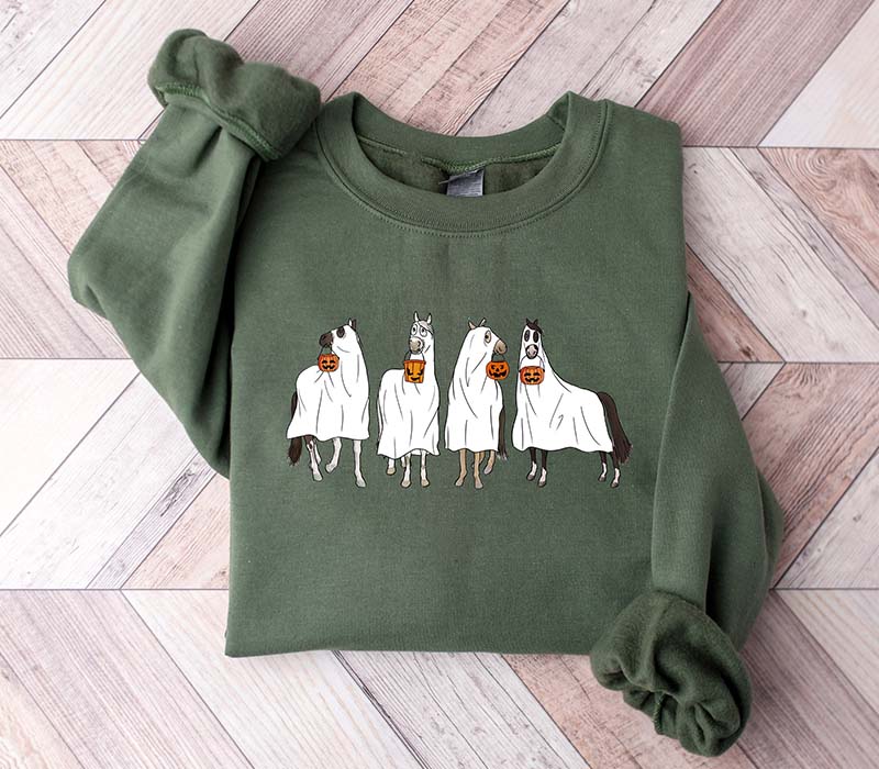 Halloween Horse Ghost Sweatshirt
