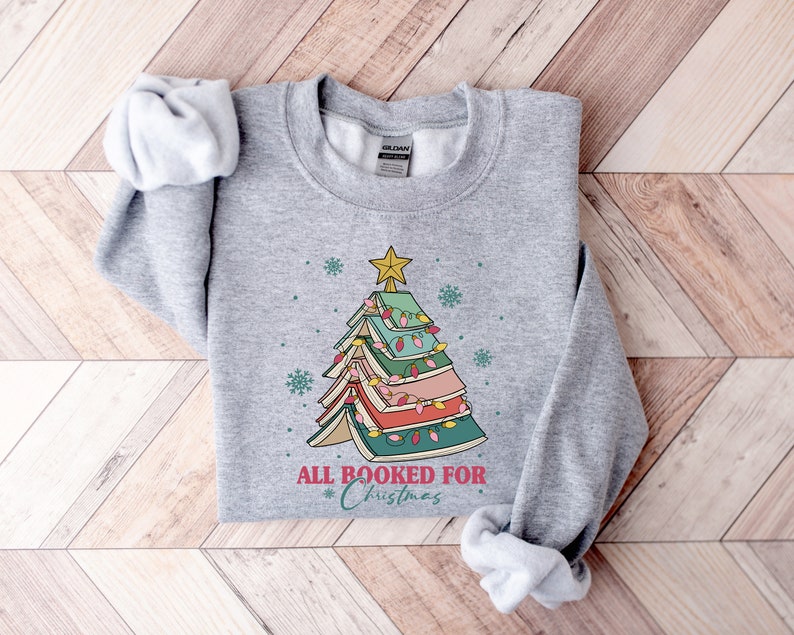 Book Lovers Christmas Tree Sweatshirt