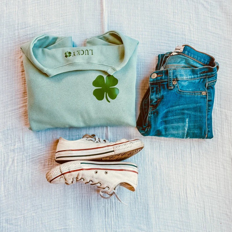 St. Patrick's Day Sweatshirt, Four Leaf Clover Sweatshirt